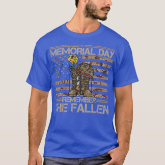 Camiseta Día de la memoria Recuerde el fallecido veterano m