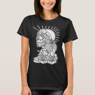 Camiseta Día de la Muerte del Azúcar de Calavera Colorante
