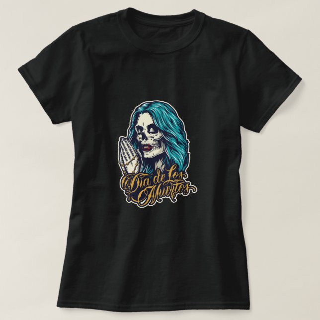 Camiseta día de la muerte en méxico (Diseño del anverso)