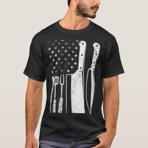 Camiseta Día de la mujer barbacoa bandera de EE. UU. patrió