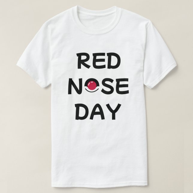 Camiseta Día de la Nariz Roja Diversión Festiva (Diseño del anverso)