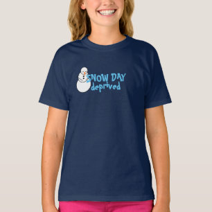 Camiseta Día de la Nieve Estudiante Privado Invierno Gracio