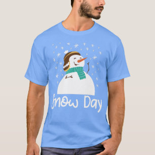 Camiseta Día de la Nieve Gracioso Copo de Nieve Amante Snow