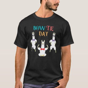 Camiseta Día de la Pajarita del Papá Llama de Papá Animal