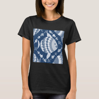 Camiseta Día de la Pesca azul y blanco