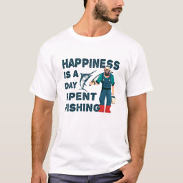 Camiseta Día de la Pesca de la Felicidad de los Reeles