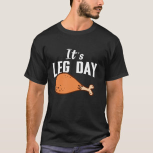 Camiseta Día de la Pierna, Día de Acción de Gracias en Turq