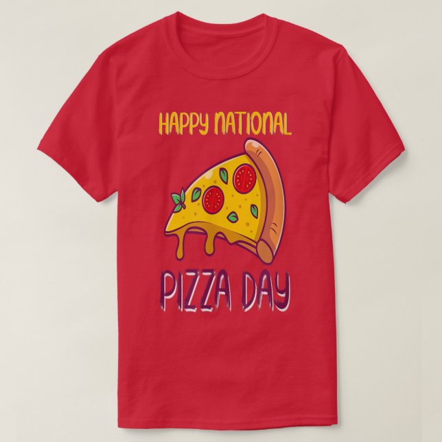 Camiseta Día de la pizza (Diseño del anverso)