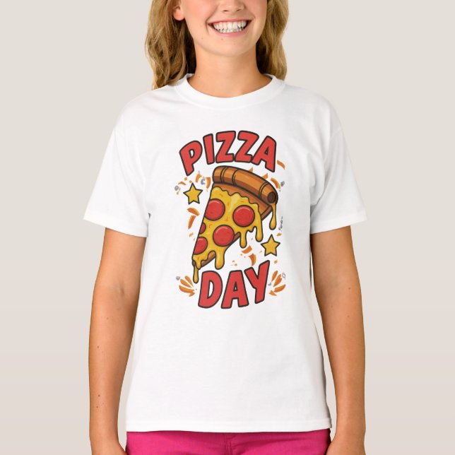 Camiseta Día de la Pizza - Diseño divertido de Pepperoni Pi (Anverso)