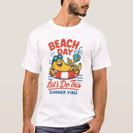Camiseta Día de la playa Verano Vibes Personalizado diverti