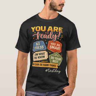 Camiseta Día de la Prueba Estás Listo Motivacional Estudian