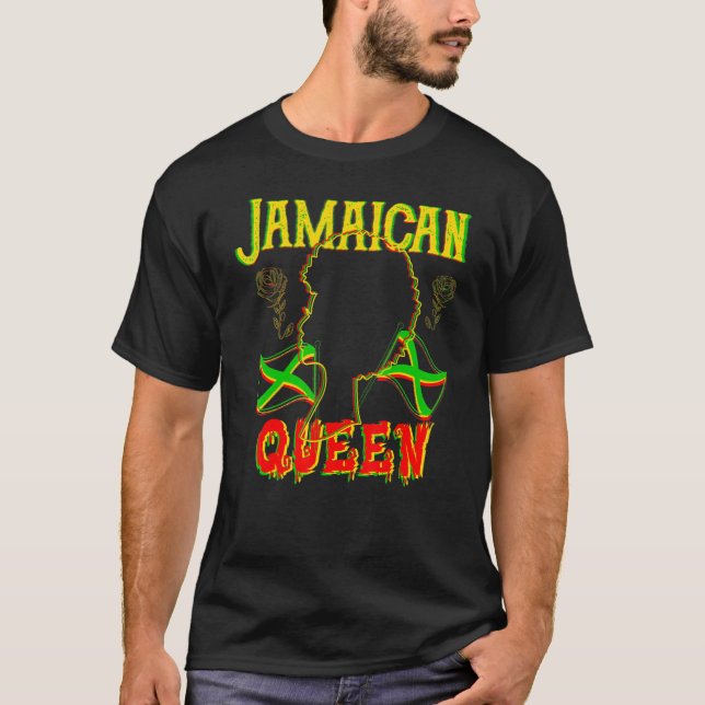 Camiseta Día de la Reina Jamaiquina Día de la Madre Mujeres (Anverso)