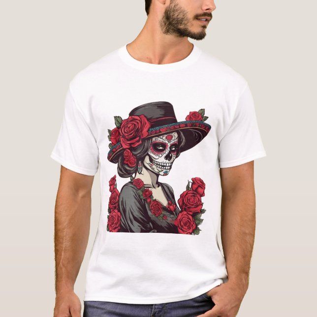 Camiseta Día de la Reina Rosa Muerta (Anverso)