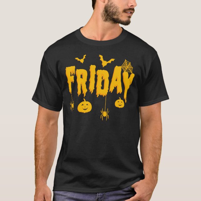 Camiseta Día De La Semana Grupo Fácil Halloween Costume Fri (Anverso)