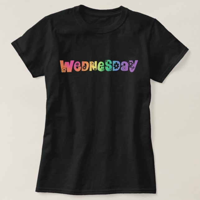 Camiseta Día De La Semana Miércoles (Diseño del anverso)