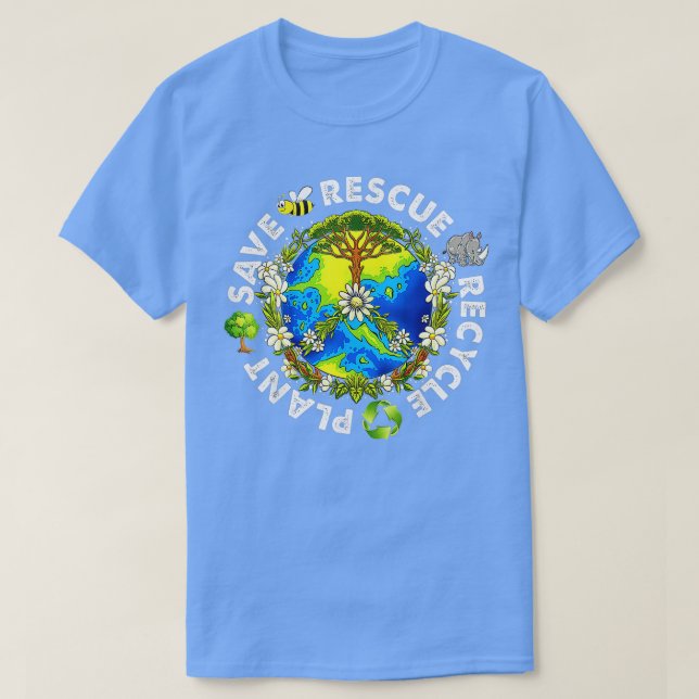 Camiseta Día de la Tierra 2023 Salvar a las abejas rescatar (Diseño del anverso)