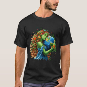 Camiseta Día de la Tierra 2026 madre naturaleza verde plane