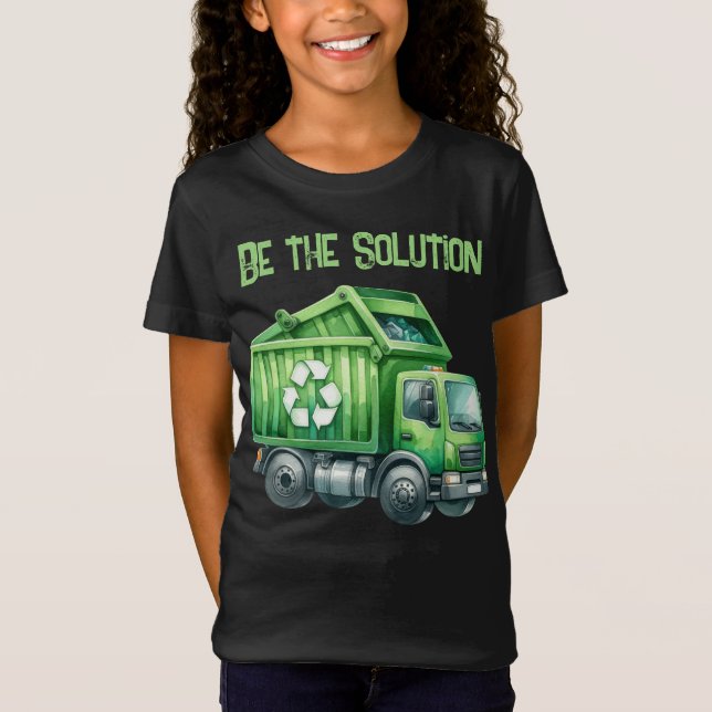 Camiseta Día de la Tierra 22 de abril Camión de reciclaje S (Anverso)