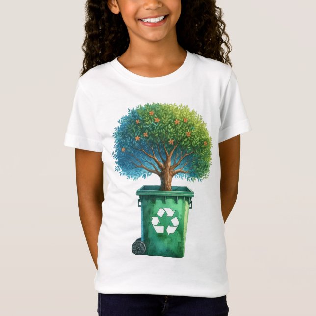 Camiseta Día de la Tierra 22 de abril Reciclar Salvar el Me (Anverso)