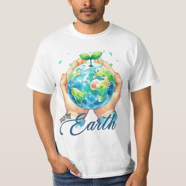 Camiseta Día de la Tierra 22 de abril Reciclar Salvar el Me (Anverso)