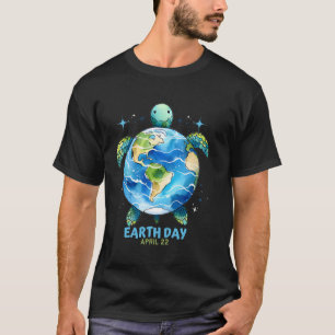 Camiseta Día de la Tierra 22 de Abril Tortuga Salva el Plan