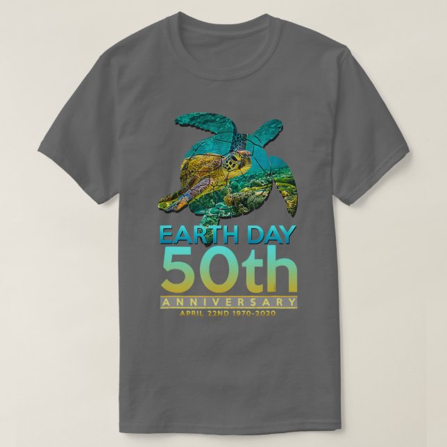 Camiseta Día de la Tierra 50 Aniversario de la Tortuga del  (Diseño del anverso)