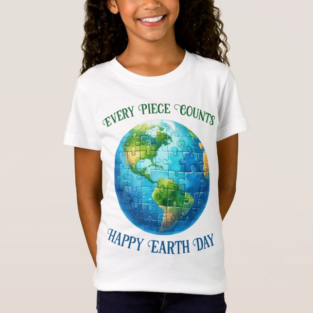 Camiseta Día de la Tierra Cada pieza cuenta feliz Día de la (Anverso)