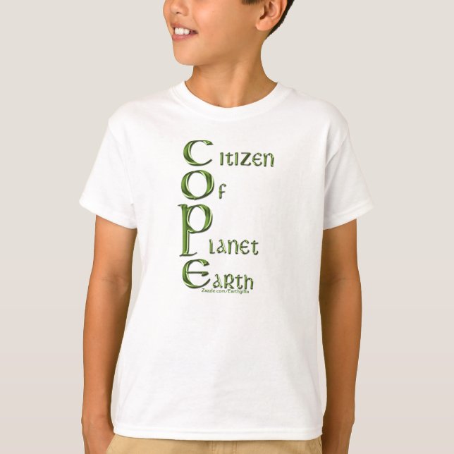 Camiseta DÍA DE LA TIERRA Ciudadana del planeta Tierra COPA (Anverso)