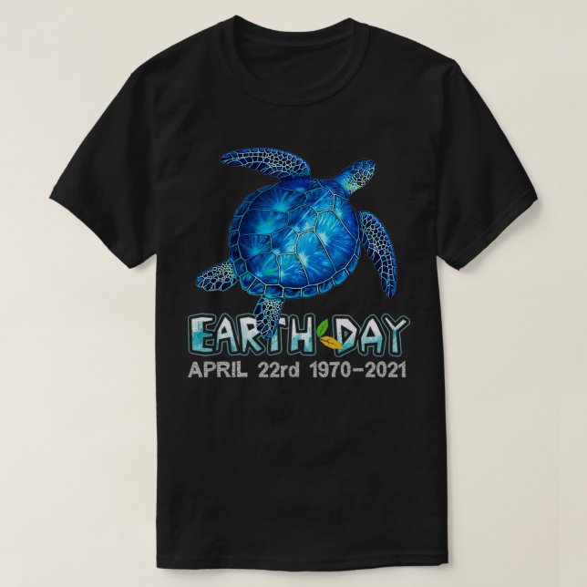 Camiseta Día de la Tierra de la Tortuga 22 de abril de 1970 (Diseño del anverso)