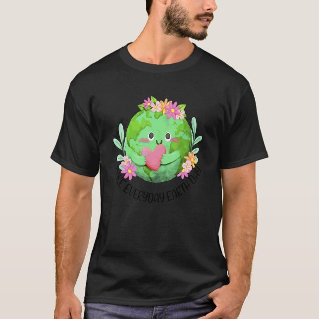 Camiseta Día de la Tierra Ecológica Haga Día A Día (Anverso)