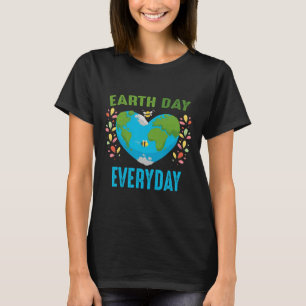 Camiseta Día de la Tierra en forma de corazón Abejas de tod