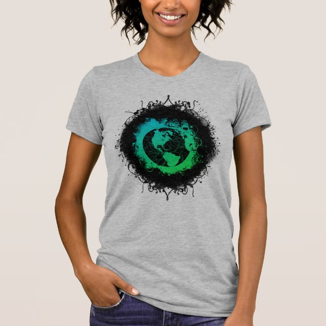 Camiseta Día de la Tierra Grunge (Anverso)