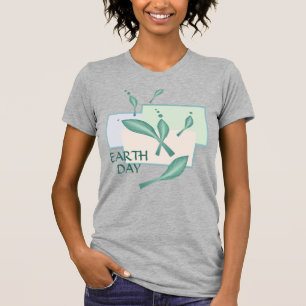 Camiseta Día de la Tierra Pastel Eco deja fantasía verde