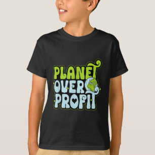Camiseta Día de la Tierra Planeta Sobre Ganancias Protege e