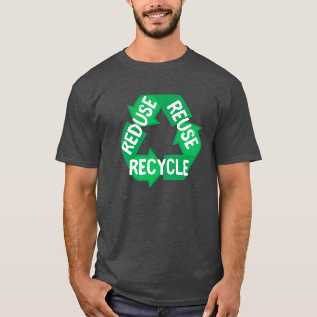 Camiseta Día de la Tierra Reducir Reutilización Reciclar Lo (Anverso)