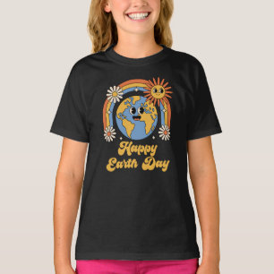 Camiseta Día de la Tierra Retro Feliz