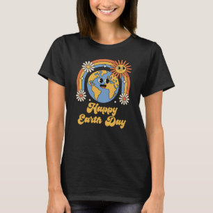 Camiseta Día de la Tierra Retro Feliz
