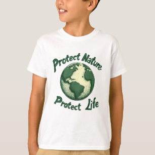 Camiseta Día de la Tierra Retro - Proteger la Naturaleza, P