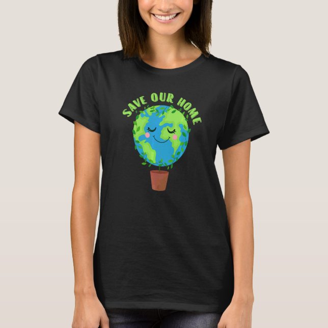 Camiseta Día de la Tierra Salvemos a nuestro moderador de c (Anverso)