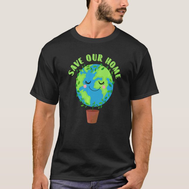 Camiseta Día de la Tierra Salvemos a nuestro moderador de c (Anverso)