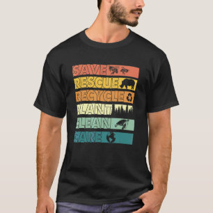 Camiseta Día de la Tierra Salven a las abejas Rescatan a lo