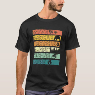 Camiseta Día de la Tierra Salven a las abejas Rescatan a lo