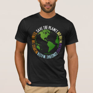 Camiseta Día de la Tierra Salven el planeta Vamos Verde