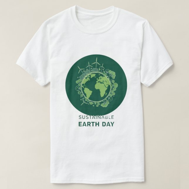 Camiseta Día de la Tierra Sostenible (Diseño del anverso)