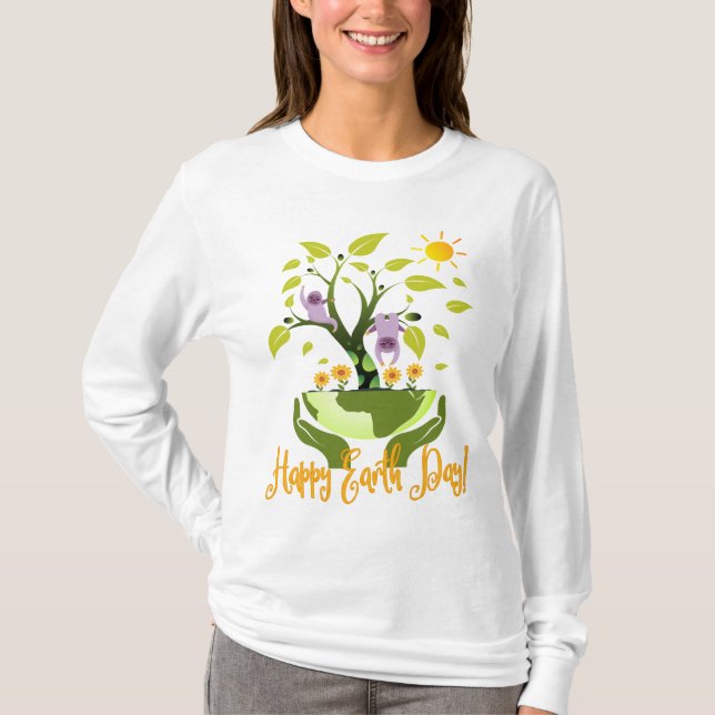 Camiseta Día de la Tierra - tierra del planeta del ambiente (Anverso)
