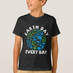 Camiseta Día de la Tierra Todos los Días Amantes de los Ani