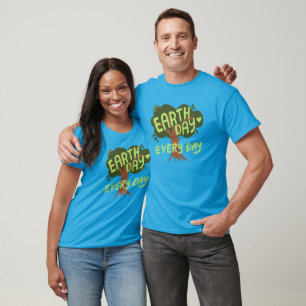 Camiseta DÍA DE LA TIERRA TODOS LOS DÍAS Árbol con mango