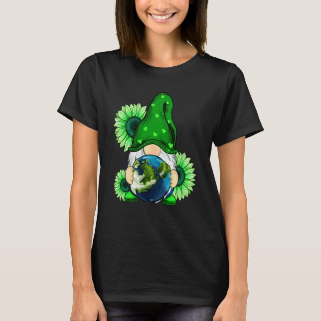 Camiseta Día de la Tierra todos los días Gnome Planet Sunfl (Anverso)