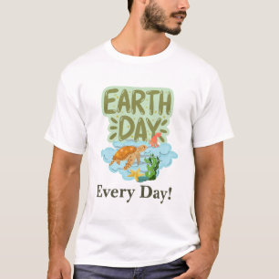 Camiseta Día de la Tierra todos los días, ve verde, salva n