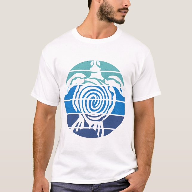Camiseta Día de la Tierra, tortuga marina, limpie el océano (Anverso)